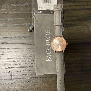 BRAND NEW- NEVER WORN Munroe Womens watch (Rose Gold and Gray)